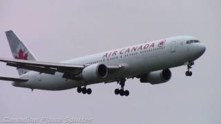 Air Canada 767300ER Landing at MontrealTrudeau Intl Airport [upl. by Notlad709]