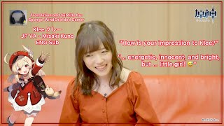 Klee Japanese Voice Actor Interview Misaki Kuno 久野 美咲  Genshin Impact ENG Sub [upl. by Ariew133]