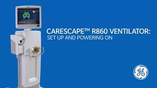 CARESCAPE R860 Ventilator Set Up and Powering ON [upl. by Zink]