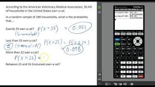 Binomial Probabilities with calculator [upl. by Wenona]