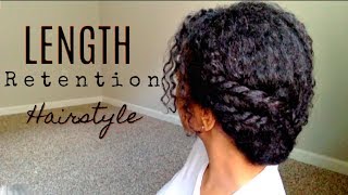 Quick Protective Hairstyle for Length Retention  AccordingToChloeC [upl. by Mcintosh]