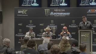 Monster Energy Supercross Press Conference Round 3  San Diego [upl. by Ahseinet]