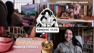 WEEKLY VLOG 📮✨ reorganizing my shelves annotating amp reading updates [upl. by Mcripley]