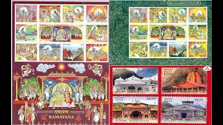 Stamp Collection  Part 6  India Ramayana and Char Dham stamps [upl. by Nesline]