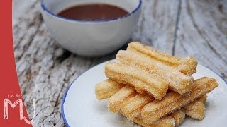 CÓMO HACER CHURROS CASEROS  Receta fácil y rápida [upl. by Ternan470]