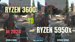 Ryzen 3600 vs Ryzen 5950x in 2024 [upl. by Kissee]