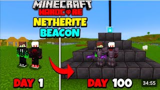 We made a netherite Beacon in 100 days in Minecraft hardcore gaminggamingirlgameplay [upl. by Lisabeth]