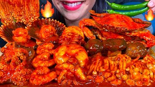 ASMR SPICY SEAFOOD BOIL makanan laut pedas 먹방 MUKBANG MASSIVE Eating Sounds [upl. by Rednael]