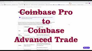 Coinbase Advanced Trade  How to Transfer Funds from Coinbase Pro to Advanced Trade [upl. by Yekim761]