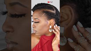 Cute and elegant flat twist pinup hairstyle 💞 [upl. by Vigen]