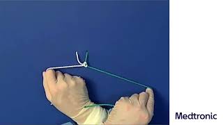 Medtronic Suture Knot Tying The slip knot [upl. by Ydda]