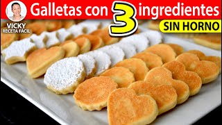 GALLETAS CON 3 INGREDIENTES SIN HORNO [upl. by Adnohs204]