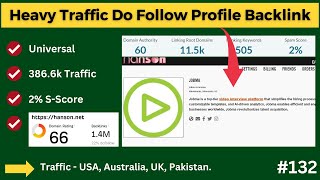 Drive Heavy Traffic Through Do Follow Profile Backlink  Instant Approved DoFollow Backlink 2024 [upl. by Sivek]