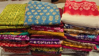 Silk batik saree collection at student budget shoppingguide  সবচেয়ে কমদামে সিল্ক বাটিকের শাড়ি [upl. by Nerot891]