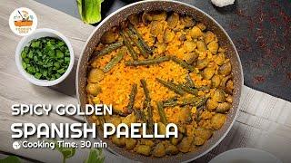 Spanish Vegetable Paella with Arborio Rice Bean and Mushrooms  Easy Dinner Recipe  Foodies only [upl. by Eelram]