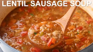 Lentil Sausage Soup [upl. by Mide244]