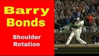 Barry Bonds’ Swing Mechanics – Comparing His Bat to Shoulder Rotation  Batspeedcom [upl. by Ainocal]