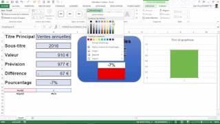 Excel  Indicateur widget de type Bascule Couleur [upl. by Lamoree]