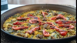 Paella de Marisco y Carne Un mar y montaña espectacular [upl. by Hannala]