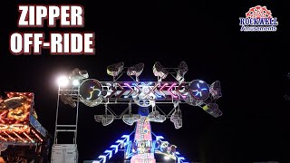 Zipper OffRide Footage Rockwell Amusements Chance Flat Ride  NonCopyright [upl. by Voorhis]