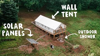 The Ultimate Off Grid Wall Tent Tour [upl. by Koralie604]