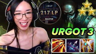 3 STAR URGOT CARRY TO GET ME PAST 200 LP MASTERS  Luminum Teamfight Tactics [upl. by Ranger]