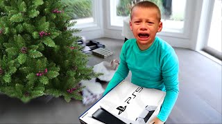 he SCREAMS after getting fake PS5 for Christmas [upl. by Nahshun629]