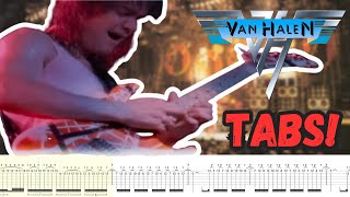 ERUPTION Eddie Van Halens Insane Rock Guitar Skills  Guitar Tab Included [upl. by Nonnahc488]