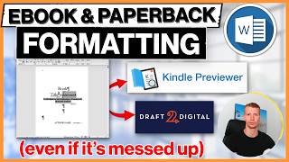 How to Format Ebook and Paperback for Amazon KDP Using Word Even If Its Messed Up [upl. by Ahsika]