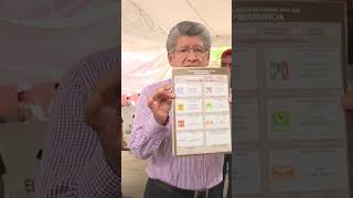 Elecciones2024MX  Candidato de Morena a presidente municipal de Oaxaca acude a votar [upl. by Cindelyn]