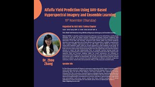 Alfalfa Yield Prediction Using UAVBased Hyperspectral Imagery and Ensemble Learning [upl. by Curr64]