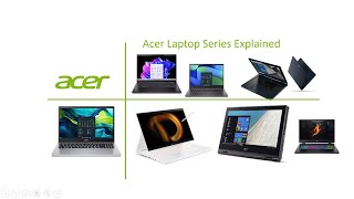 Acer Laptops Series Explained [upl. by Aerdna]