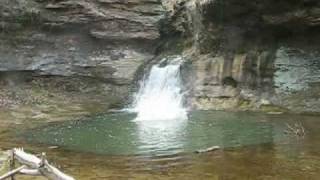 Cliff Jumping in Ohios Rockmill Falls Fairfield county April 40 ft [upl. by Bartlett166]