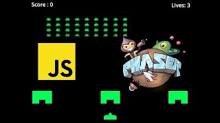 How to make a Space Invaders game in Javascript  Phaser 3 [upl. by Introk]