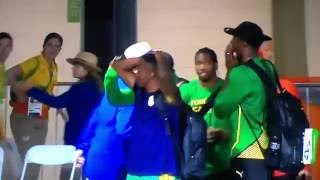 Bolt and Blake react to Wayde van Niekerk 400m WR [upl. by Yenduhc470]