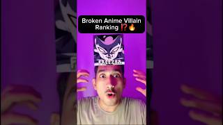 Broken Anime Villains Ranking ⁉️ anime shorts [upl. by Ahsik894]