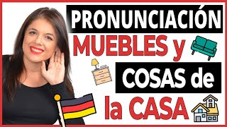 🪑MUEBLES y COSAS 🏠 de CASA en alemán VOCABULARIO  PRONUNCIACIÓN 🇩🇪  VOCABULARIO en ALEMÁN A1 [upl. by Adebayo375]