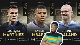 HOW DID LAUTARO MARTINEZ FINISH BEHIND MBAPPE AND HAALAND Balon DOR how [upl. by Verada466]