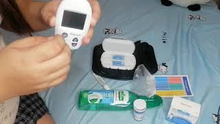 How to use glucometer paano gamitin ang glucometer [upl. by Essyla]