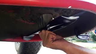 How to Replace Lawn Tractor Blades in 3 Minutes No Deck Removal  Craftsman T100  Sequoia [upl. by Manon]