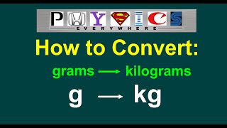 How to Convert g to kg grams to kilograms EASY [upl. by Giustino]