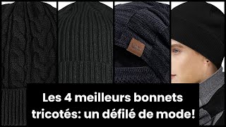 【Bonnet tricoté】Les 4 meilleurs bonnets tricotés un défilé de mode [upl. by Nymrak]