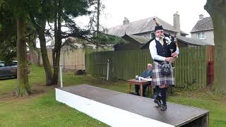 Bobby Allen Playing Bagpipes At The Highland Games Markinch Fife Scotland [upl. by Alin]