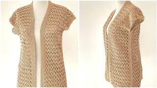 😲 Super Easy Crochet Women Sweater Top pattern [upl. by Eleynad]