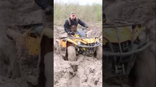 CanAm Outlander 450 navigates thick mud atv canam [upl. by Telocin567]