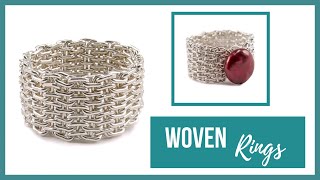 Wire Woven Hug Ring Tutorial  Beaducationcom [upl. by Eedya]