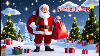 Santa Claus Song  Fun Christmas Nursery Rhyme for Kids  KenCa Kids Song [upl. by Armalla]