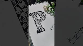 Alphabet P mandala art art drawing youtube artandcraft [upl. by Prowel]