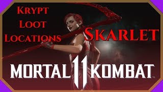 MK11 Krypt Skarlet Loot Locations  Guaranteed for Skarlet [upl. by Alrich]