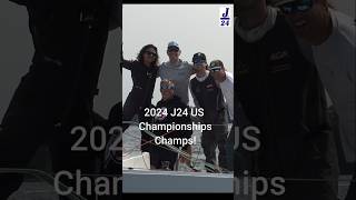 Congrats The 2024 J24 US Champs At The Finish sailboatracing [upl. by Surovy]